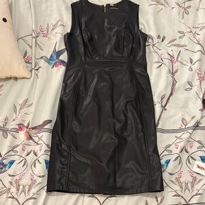 Calvin Klein Faux Leather Dress